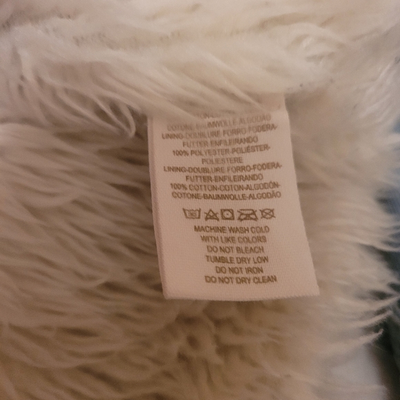 Free People, Women's Light Blue Denim Jacket with Faux Shearling, Size M - Picture 12 of 13